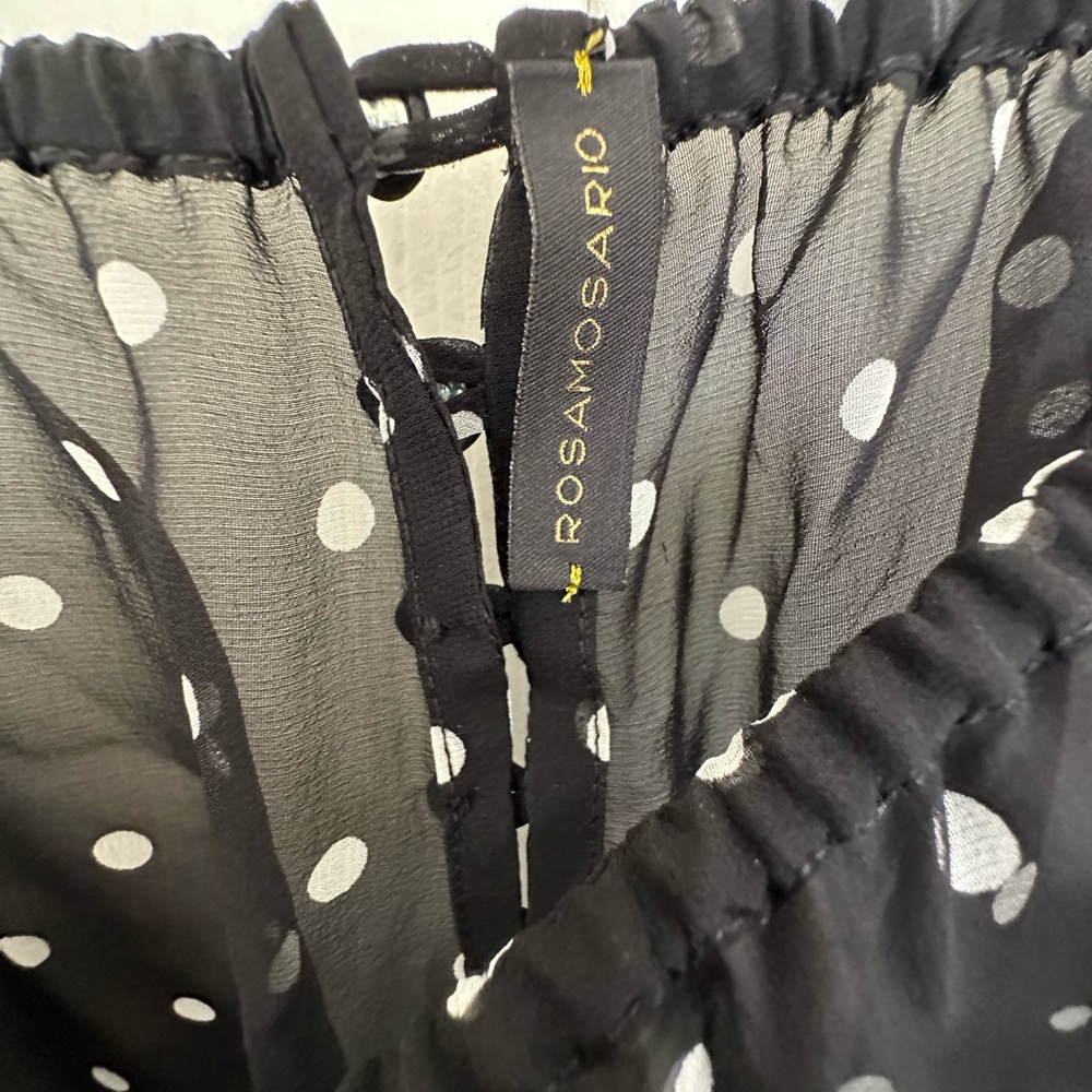 Rosamosario 100% Silk Georgette Polka Dot Lounge Set French Lace Luxury Lounge - Picture 8 of 17